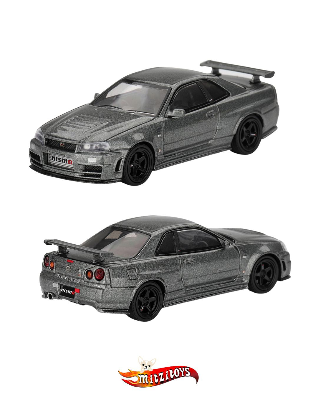 Nissan Skyline GT-R NISMO R34 CRS Version Dark Metal Gray - Mini GT 1:64