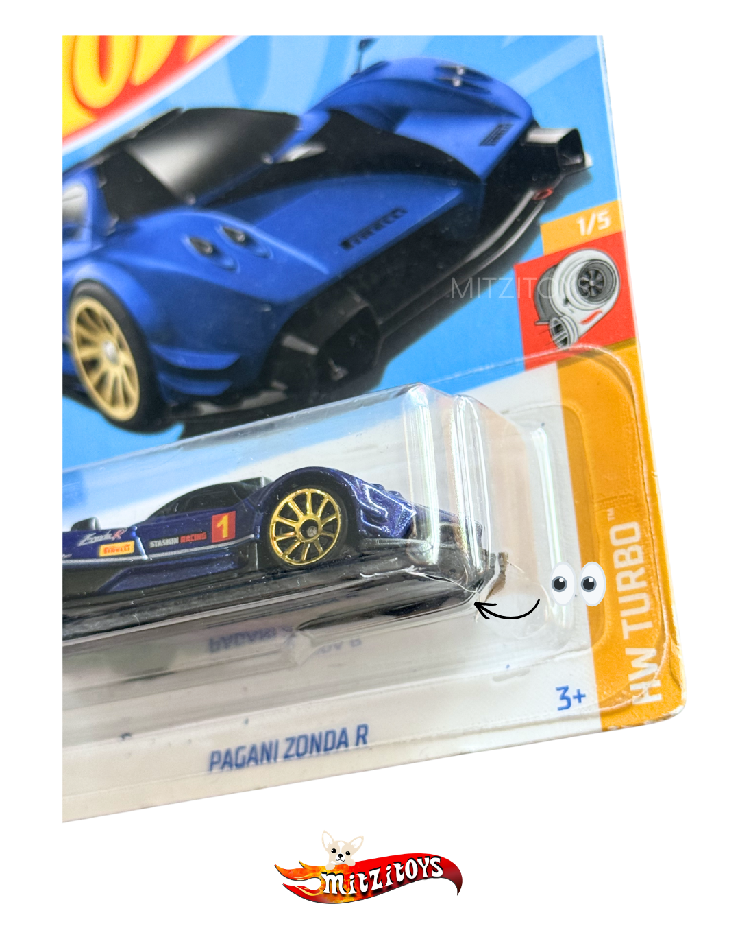 Pagani Zonda R (Azul),Detalle HW Turbo (1/5), Hot Wheels Básico
