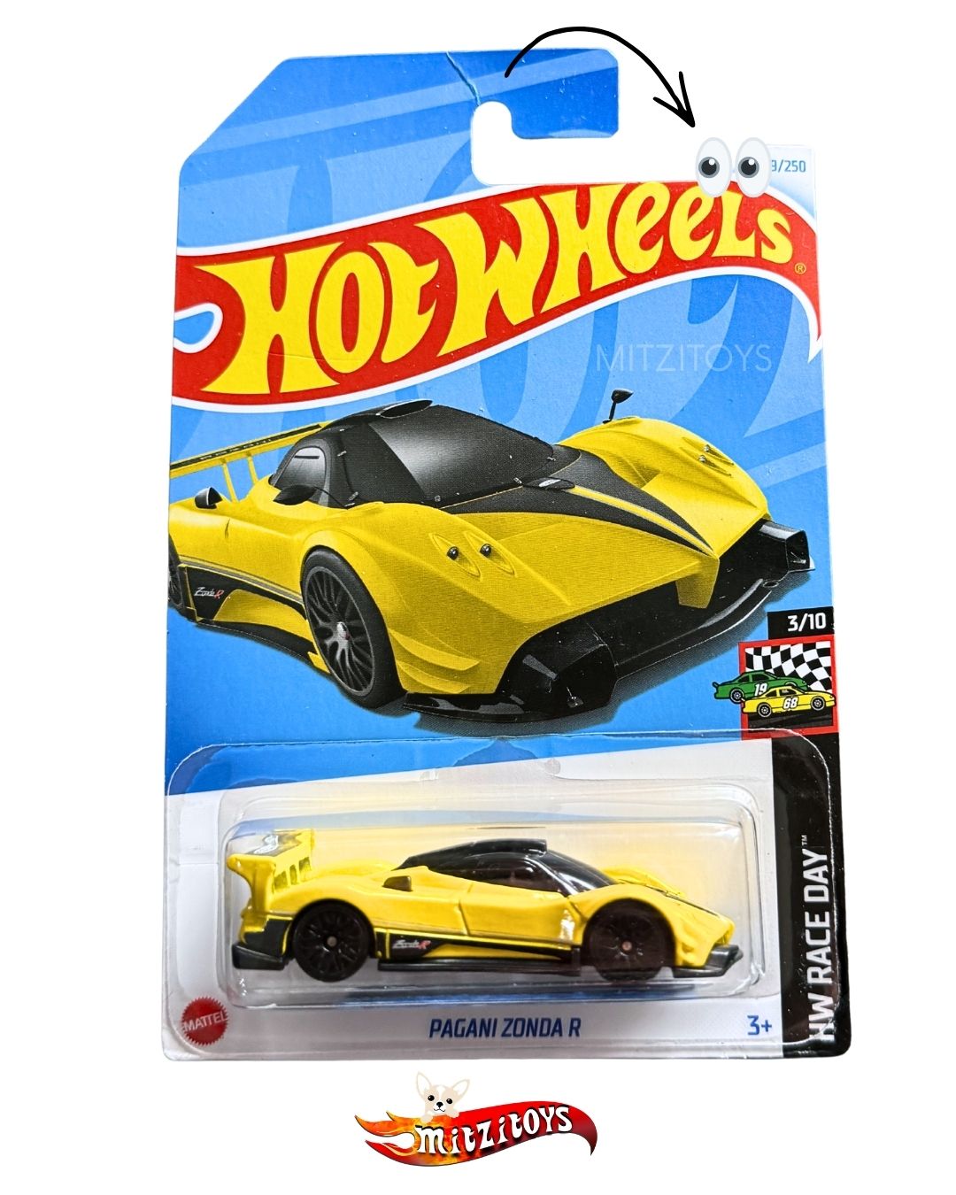 Pagani Zonda R Detalle Amarillo - Hot Wheels Basico