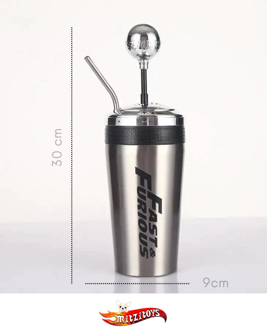 Termo Vaso Térmico Fast & Furious 500 ml Plateado