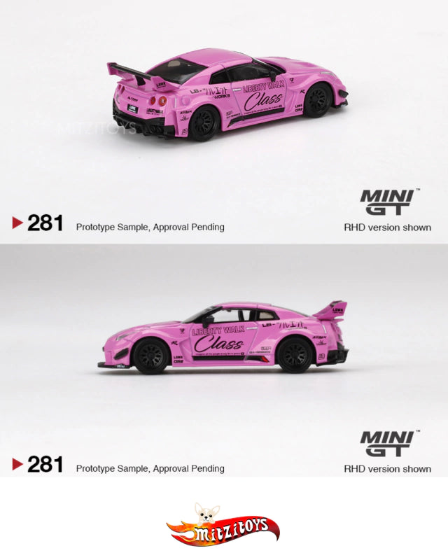 LB-Silhouette WORKS GT NISSAN 35GT-RR "Class" (Pink) - Mini GT x MiJo Exclusives