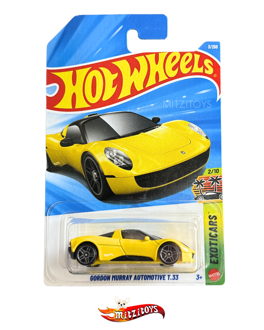 Gordon Murray Automotive Amarillo; HW Exotics (2/10) #3/250; Hot Wheels Básico