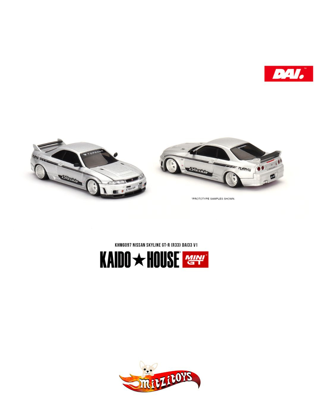 Nissan Skyline GT-R (R33) DAI33 V1 (#097) - Kaido House x MINI GT