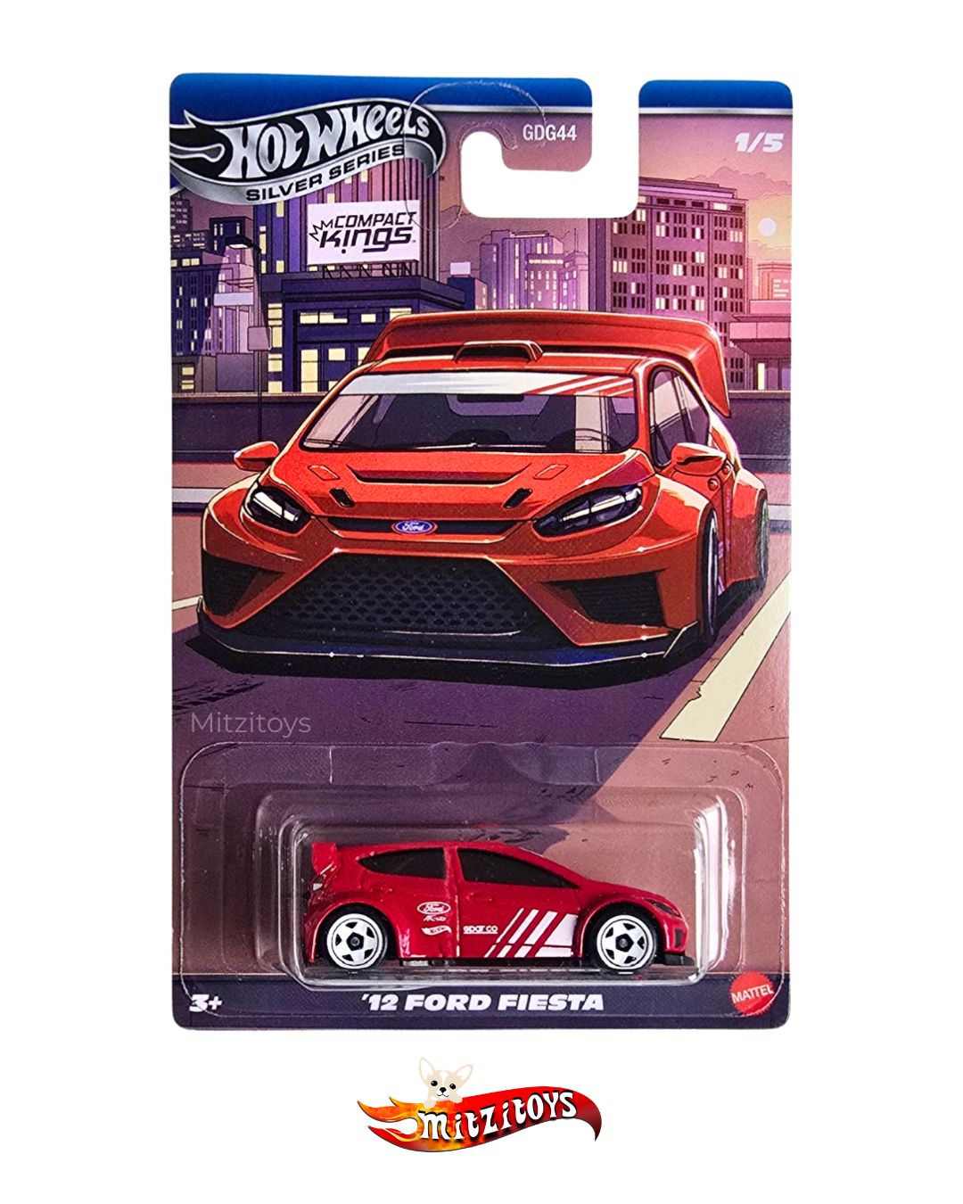 '12 Ford Fiesta (1/5) - Compact Kings - Hot Wheels Silver