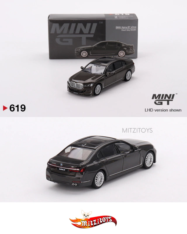BMW Alpina B7 xDrive Dravit Grey Metallic - Mini GT 1/64 - Mijo Exclusives