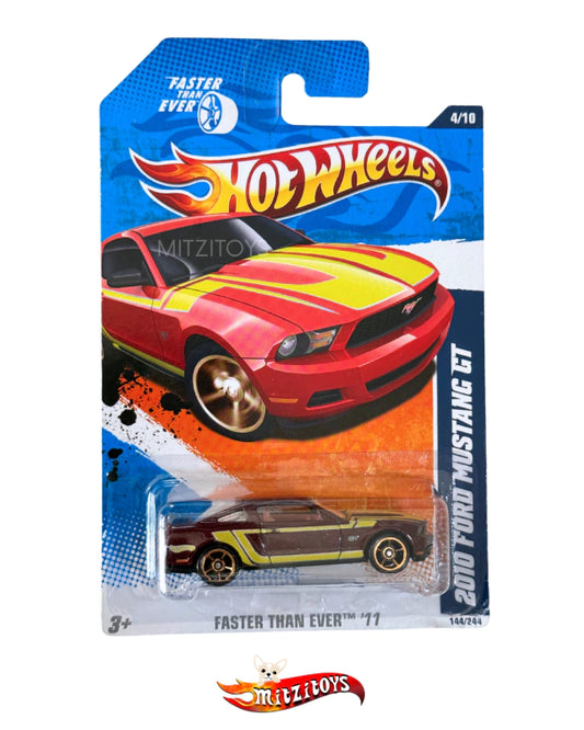 2010 Ford Mustang GT Rojo - Hot Wheels - Faster Than Ever '11 (4/10)