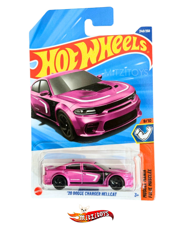 '20 Dodge Charger Hellcat - Hot Wheels Muscle Mania (9/10) - Hot Pink