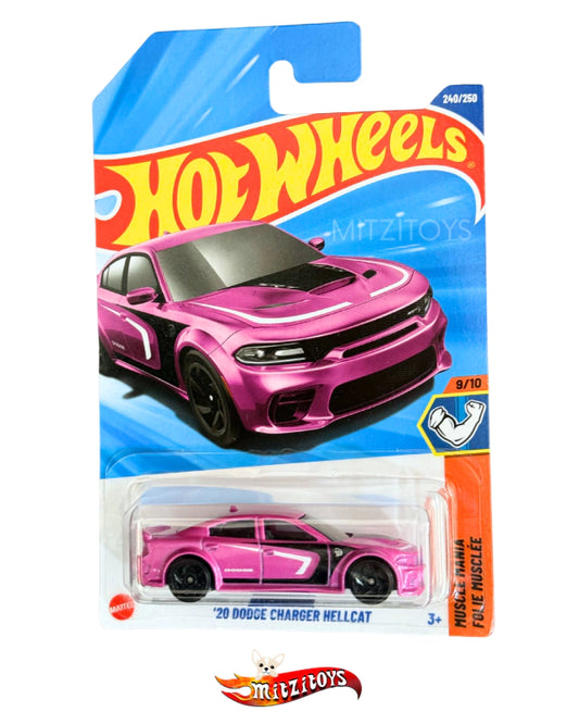 '20 Dodge Charger Hellcat - Hot Wheels Muscle Mania (9/10) - Hot Pink