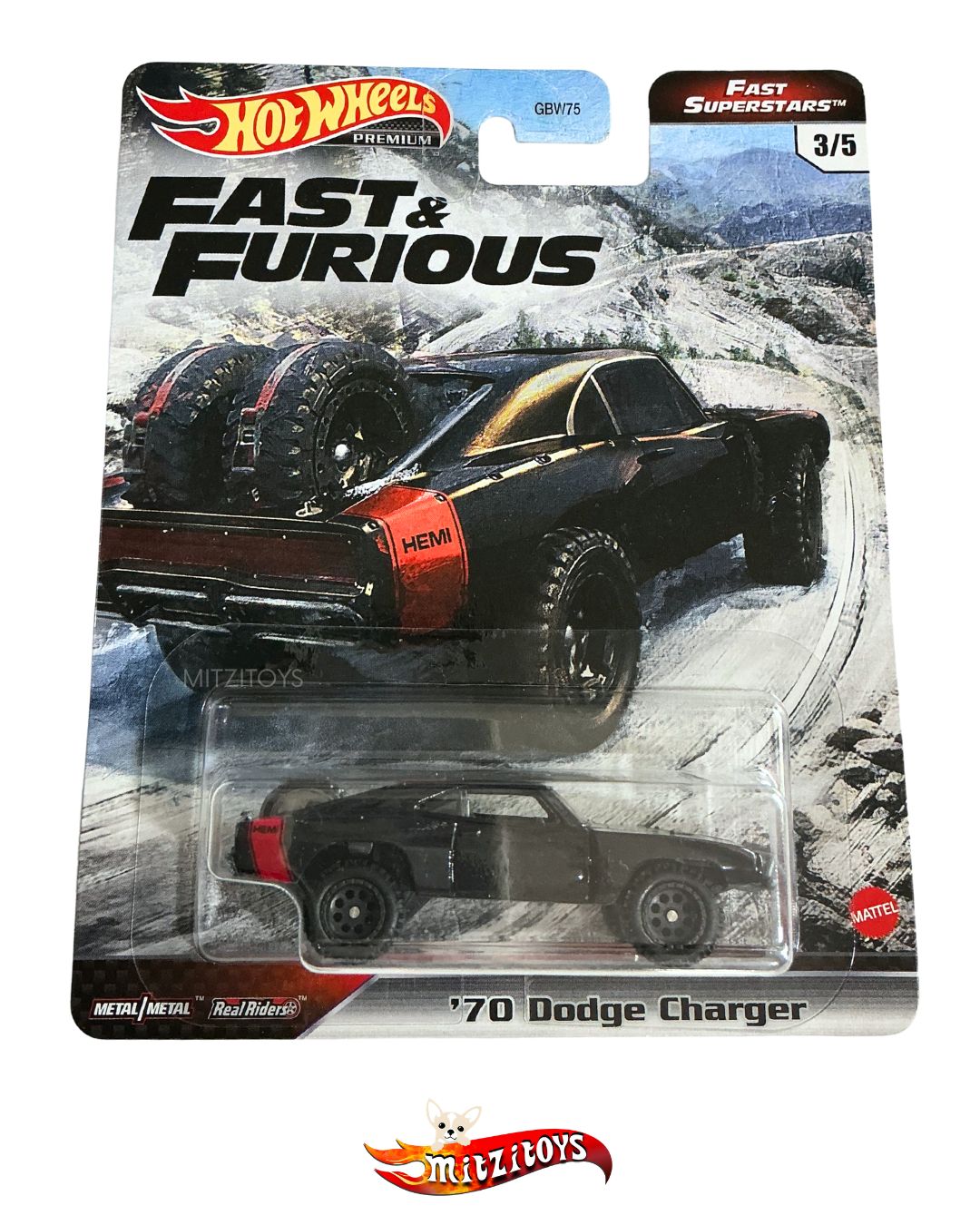 '70 Dodge Charger 3/5 - Fast & Furious: Fast Superstars - Hot Wheels Premium