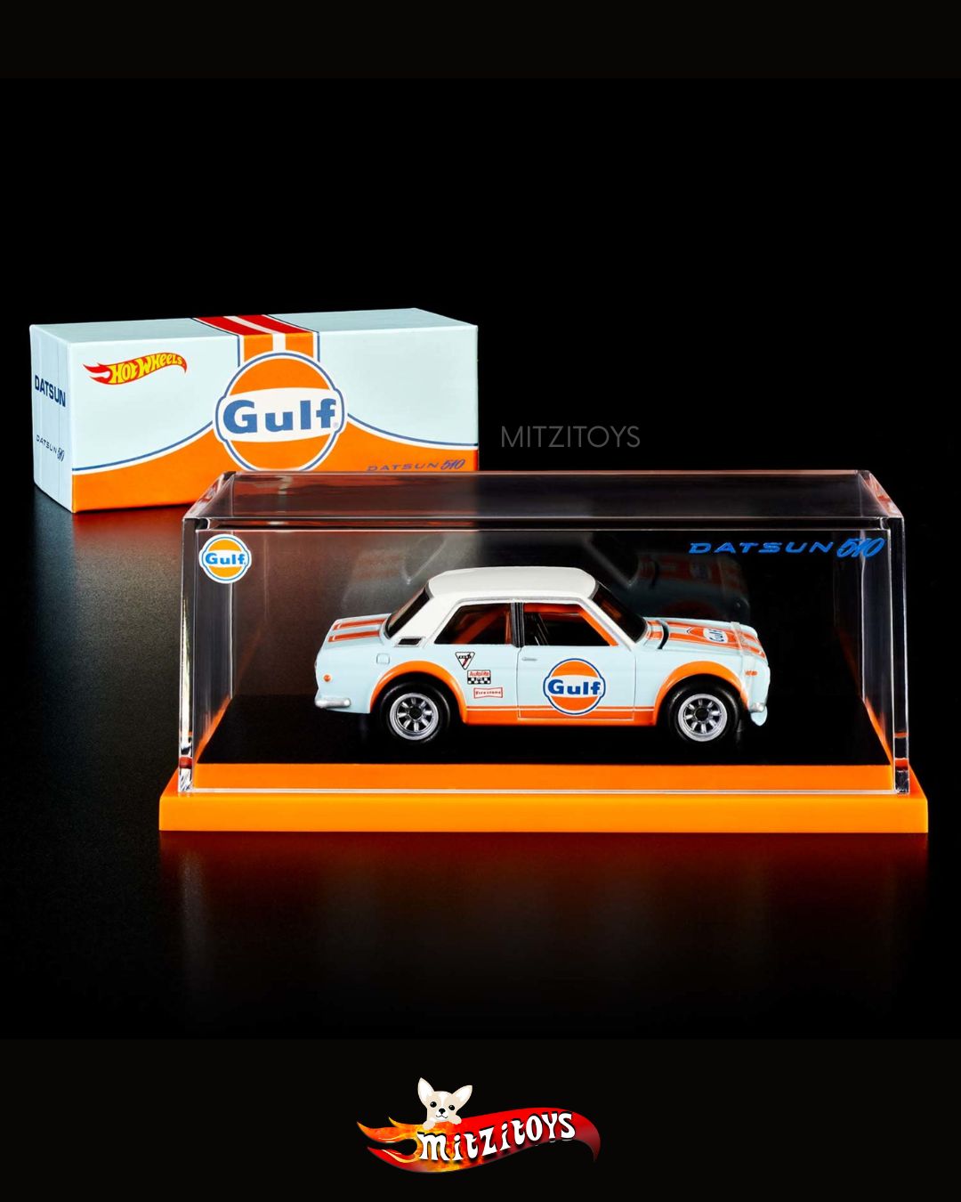 Datsun Bluebird 510 - Hot Wheels RLC (Red Line Club) Exclusive: Gulf Racing