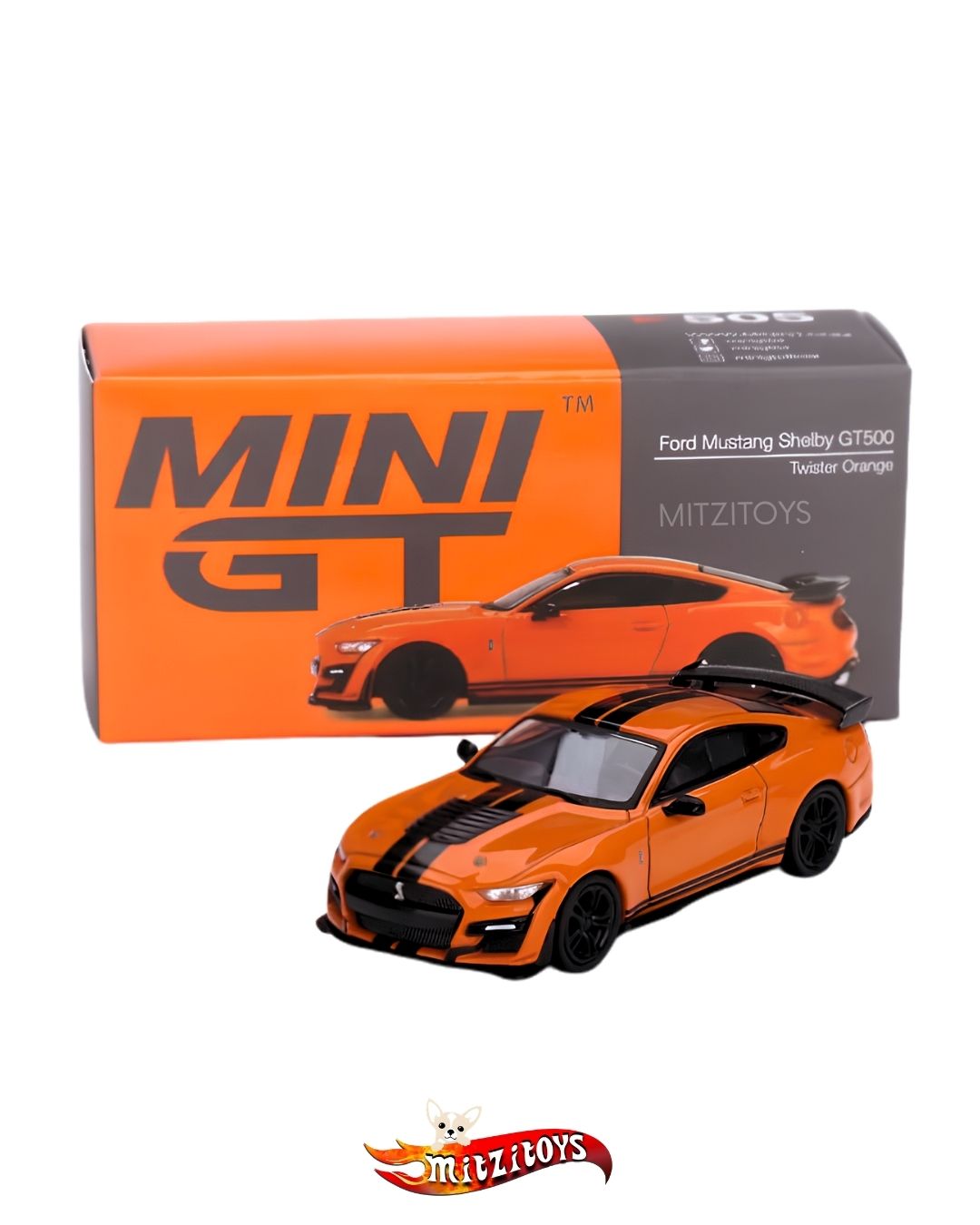 Ford Mustang Shelby GT500 Twister Orange / MiJo Exclusives (Limited 1 of 2400) - Mini GT 1:64
