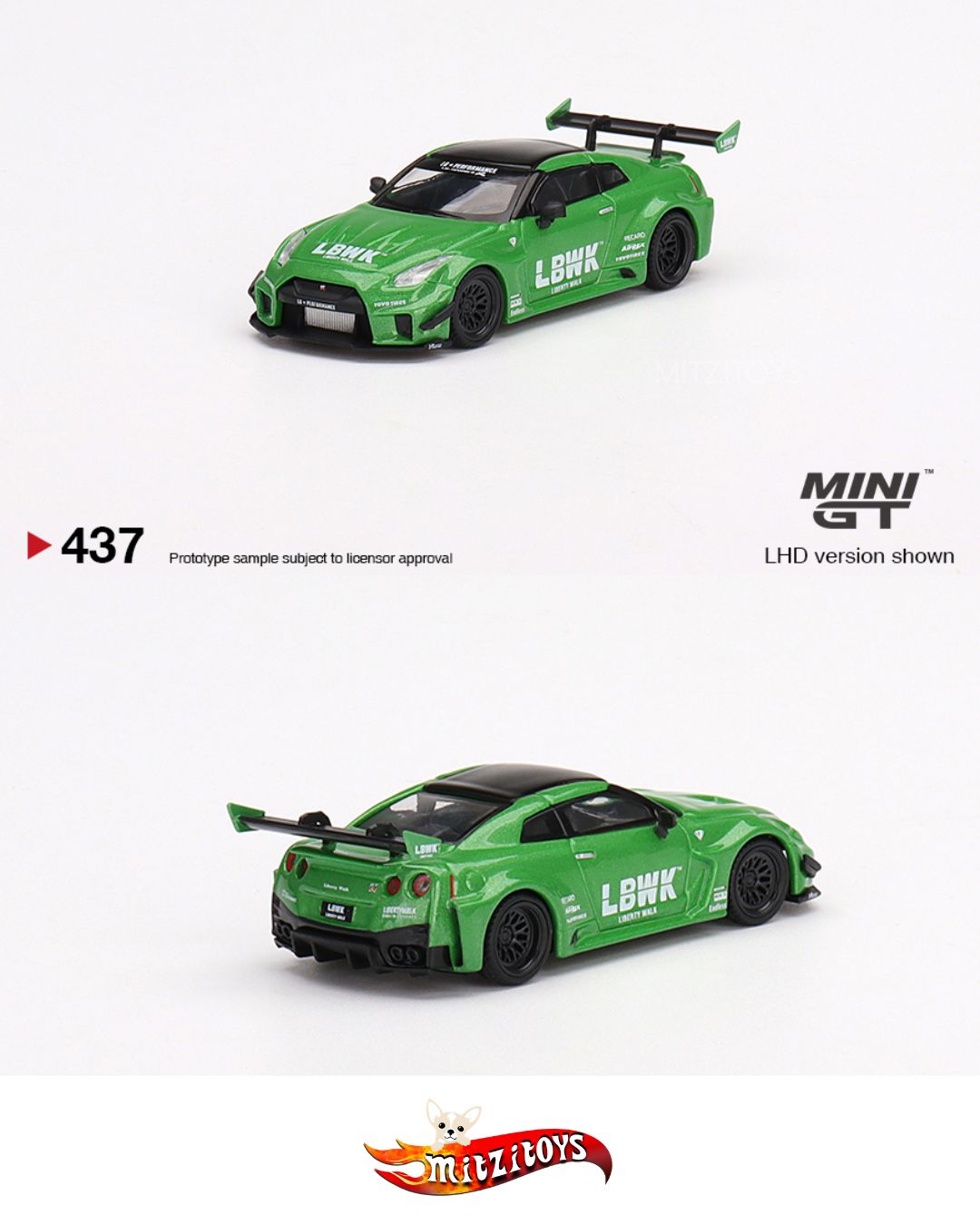 LB-Silhouette WORKS GT Nissan GTR R35 (Nº 437) - MiJo Exclusives - Mini GT 1:64