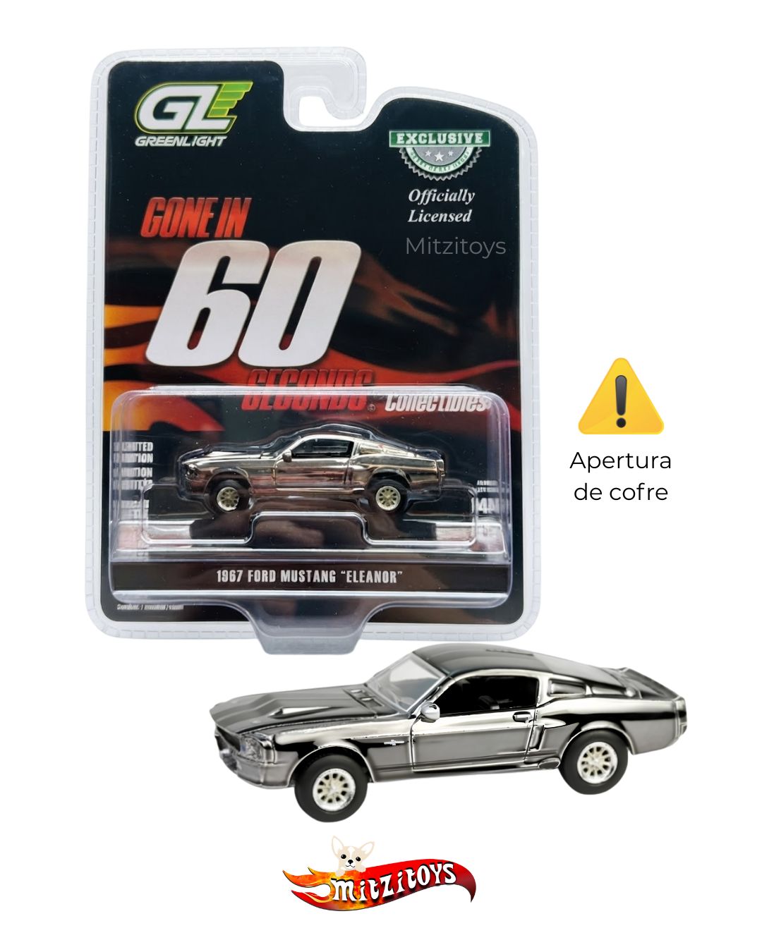 1967 Ford Mustang "Eleanor" - Gone in 60 Seconds - GreenLight Exclusive Chrome Edition