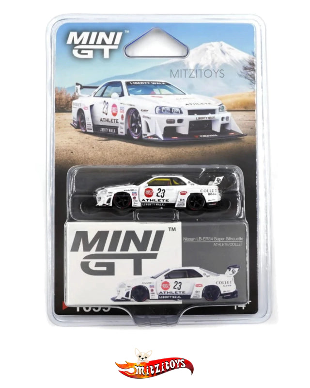 Nissan LB-ER34 Super Silhouette ATHLETE/COLLET - Mini GT (MiJo Exclusives)