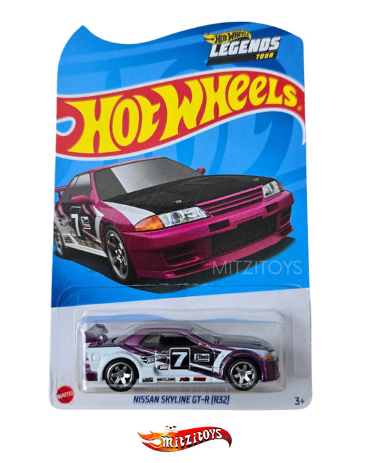 Combo Nissan Skyline GT-R (R32) Legends Tour + Bandera Oficial Hot Wheels Legends