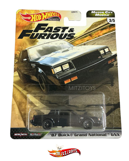 '87 Buick Grand National GNX 3/5 - Fast & Furious: Motor City Muscle - Hot Wheels Premium
