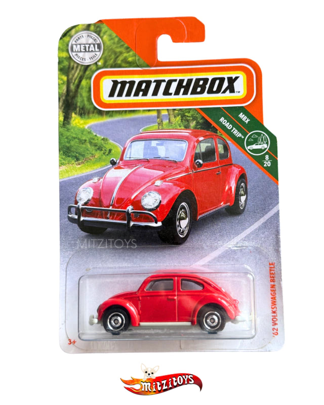 Vocho '62 Volkswagen Beetle (Rojo) - Matchbox MBX Road Trip
