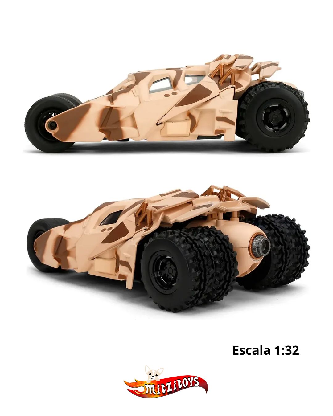 The Dark Knight Camouflage Batmobile Tumbler (Escala 1:32) - Jada Toys 