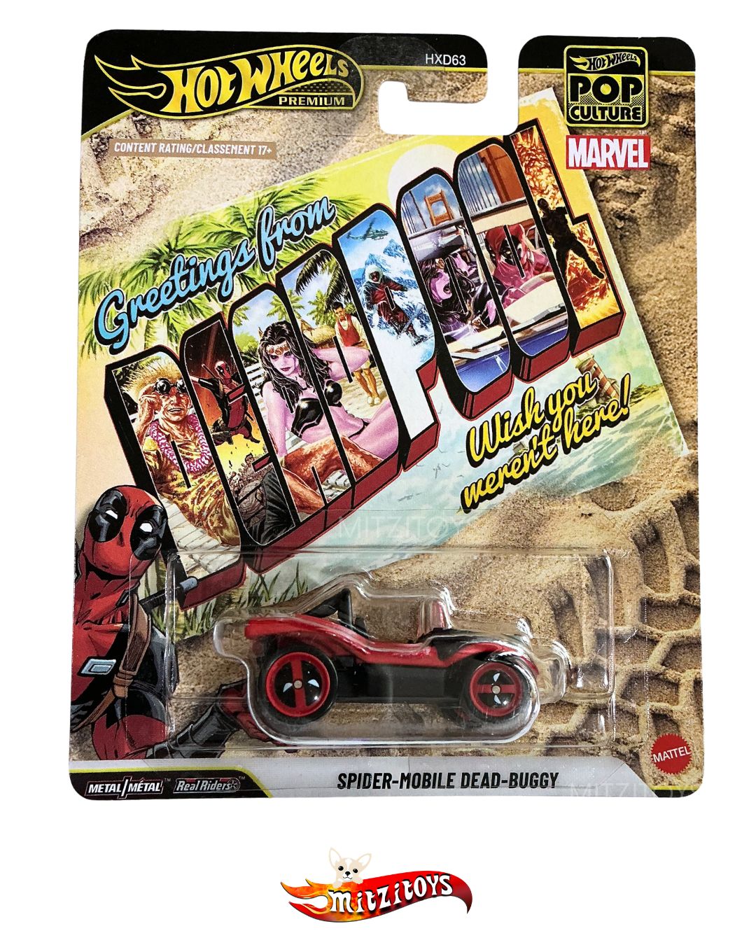 Spider-Mobile Dead-Buggy - Pop Culture: Marvel Deadpool - Hot Wheels Premium