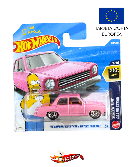 The Simpsons Family Car; Rosa; #108/250; HW Screen Time (3/10); Hot Wheels Básico Tarjeta Europea