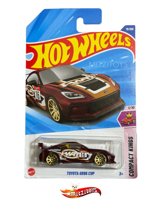 Toyota GR86 Cup (Vino), Compact Kings 1/10; Hot Wheels Básico
