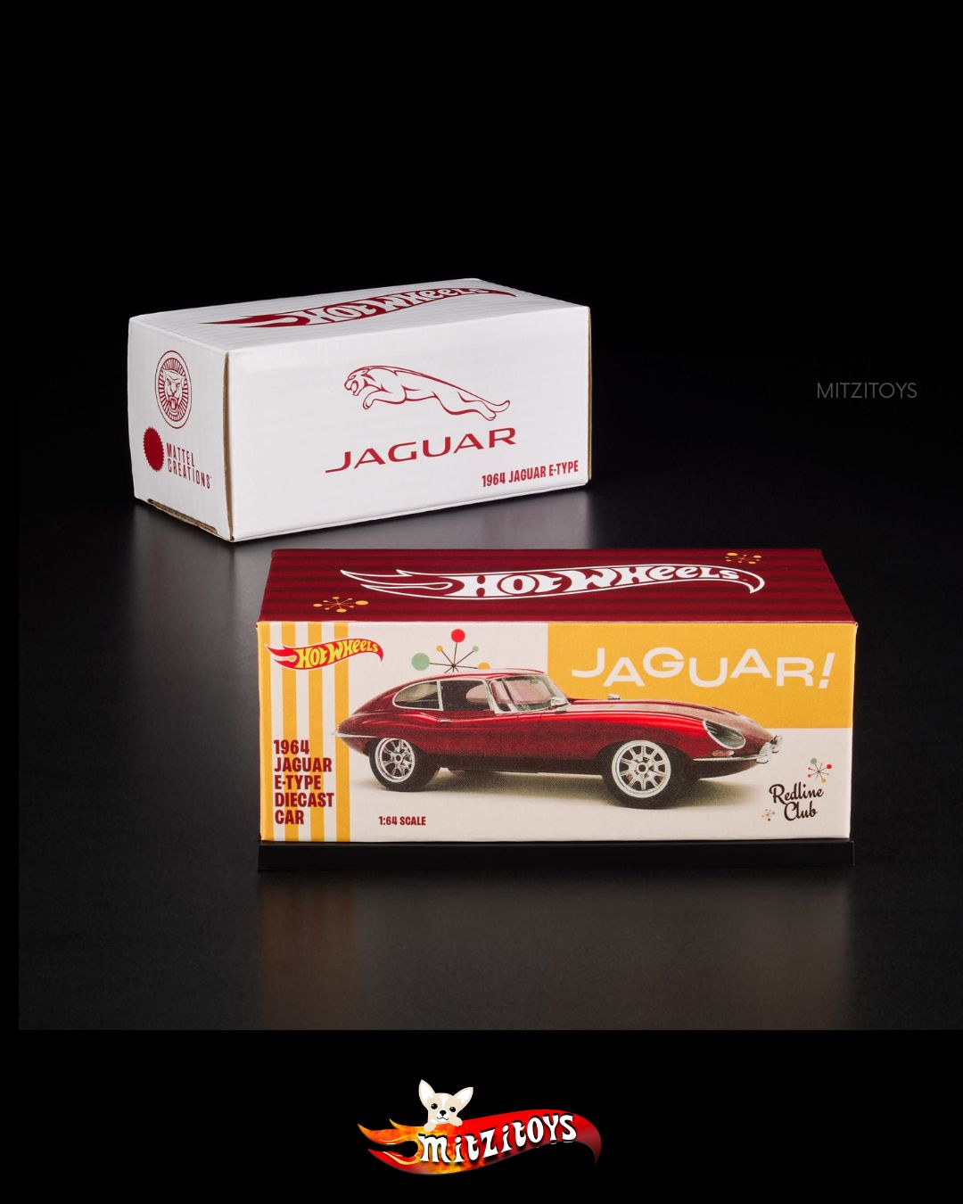 1964 Jaguar E-Type - Red Line Club Exclusive - Hot Wheels RLC 1:64
