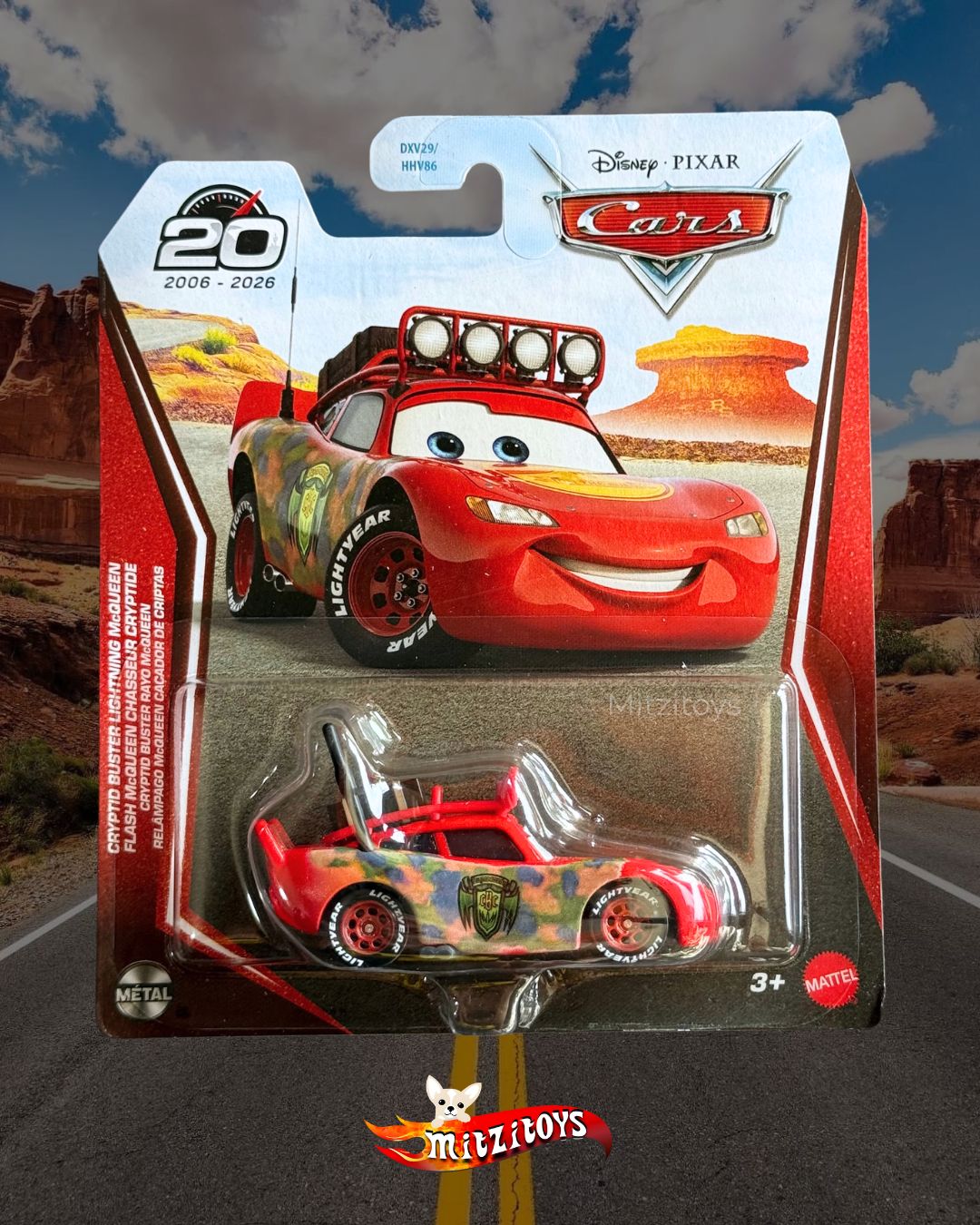 Cryptid Buster Lightning McQueen Disney Pixar Cars 20 Aniversario - Mattel