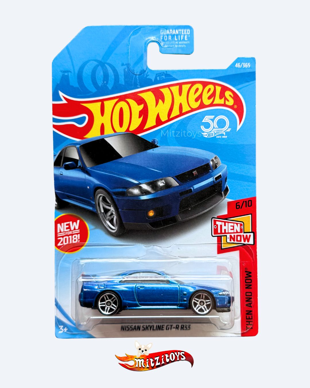 Nissan Skyline GT-R R33 Azul- Then and Now - hot wheels Básico