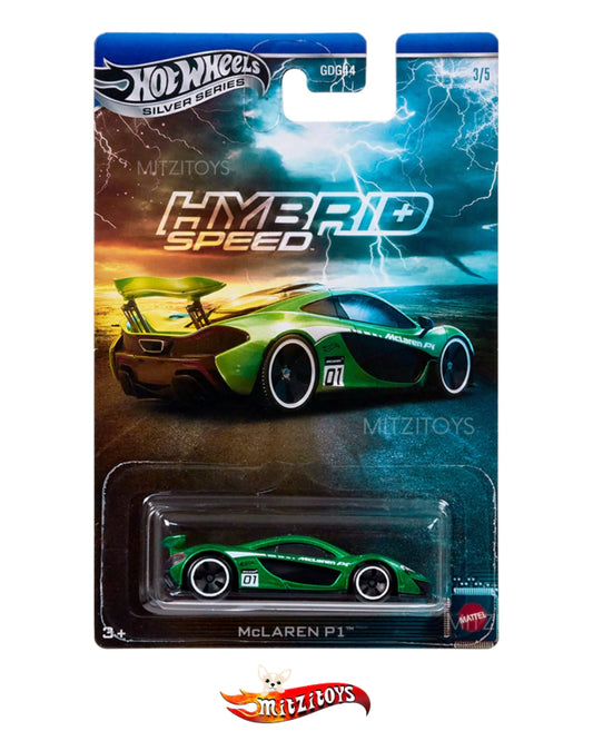 McLaren P1 Verde - Hot Wheels Silver Series - Hybrid Speed (3/5)