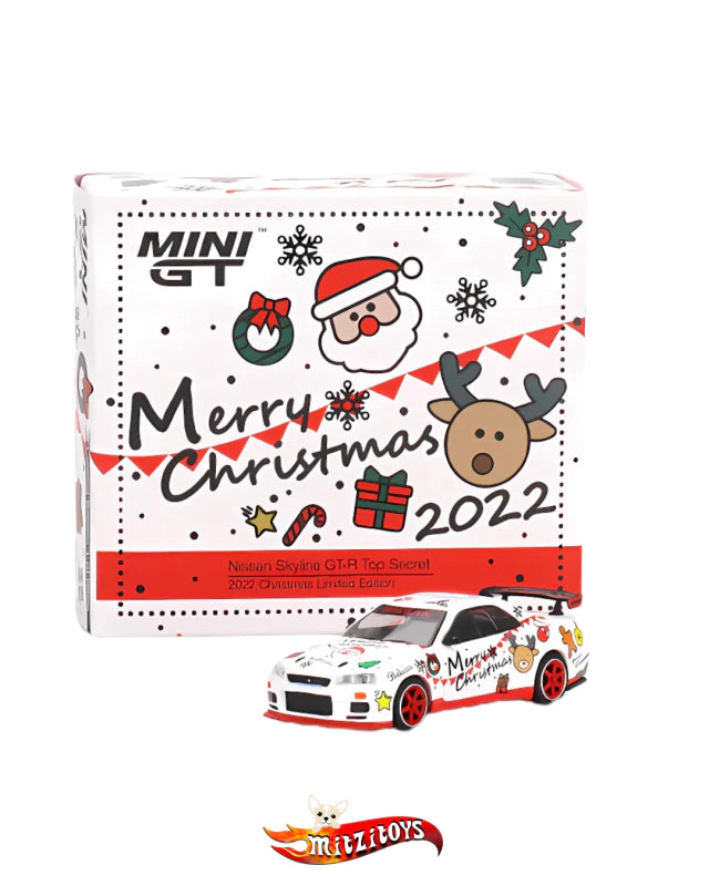 Nissan Skyline GT-R Top Secret "Merry Christmas 2022" - Mini GT 1:64 (Limited Edition)