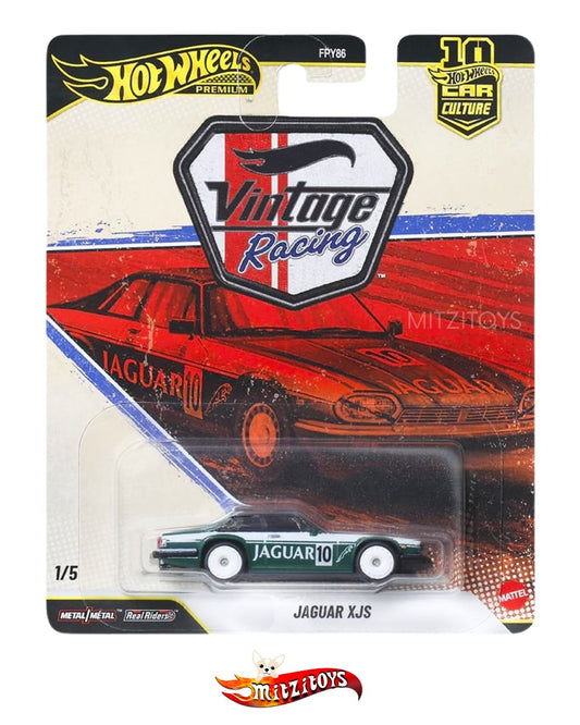 Jaguar XJS British Racing Green #10 - Hot Wheels Premium Car Culture Vintage Racing 1/5