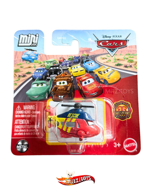 Dinoco Helicopter Mini Racers - Disney Pixar Cars - Mattel Metal