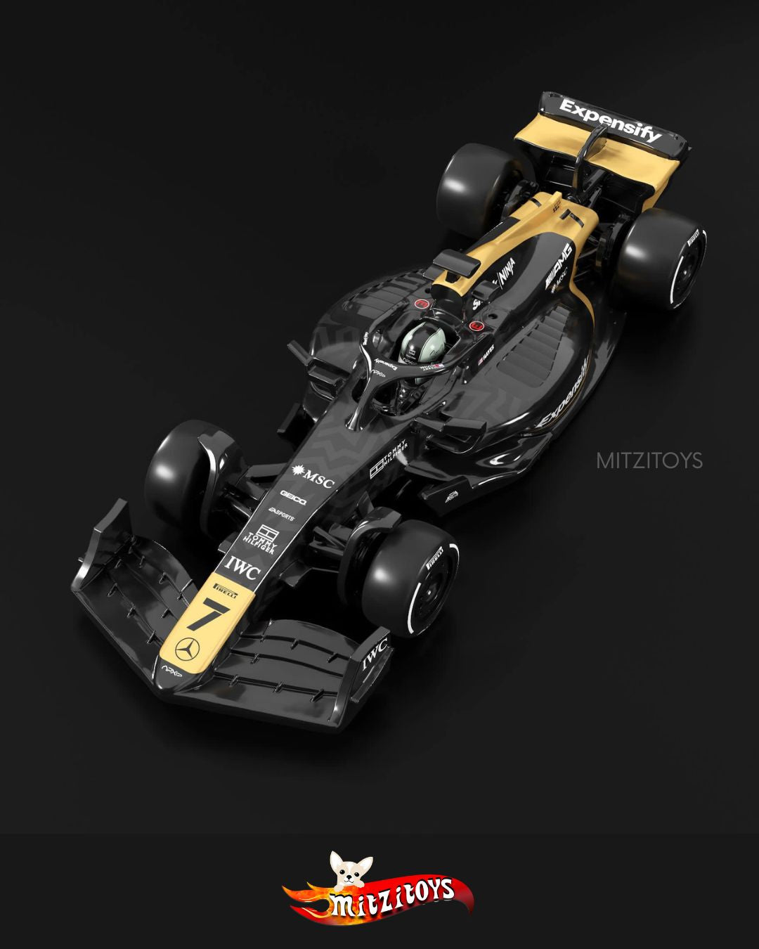 F1 APXGP con Rack de Neumáticos - F1 The Movie Fórmula 1  - Hot Wheels Premium