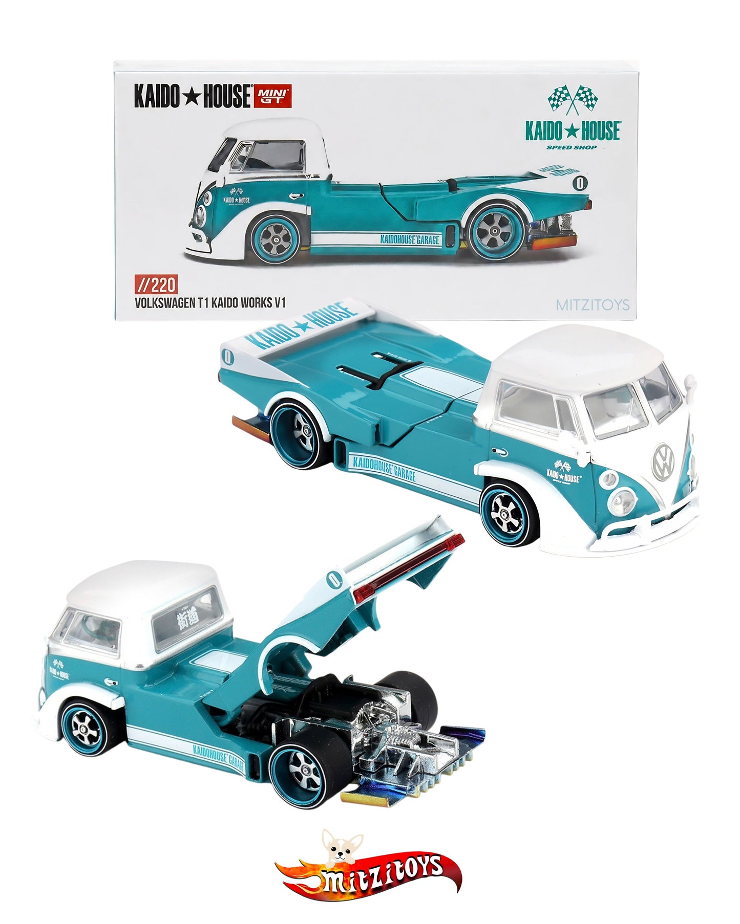 Volkswagen T1 Kaido Works V1 #220 - Kaido House - MINI GT