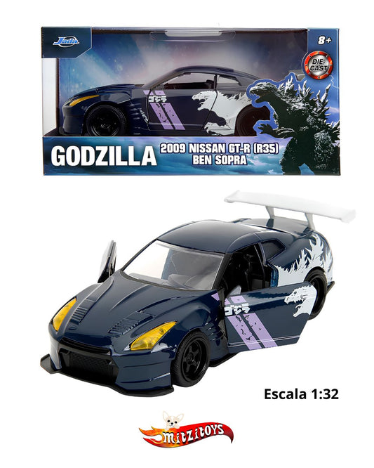 Godzilla 2009 Nissan GT-R (R35) Ben Sopra (Escala 1:32) - Jada Toys 