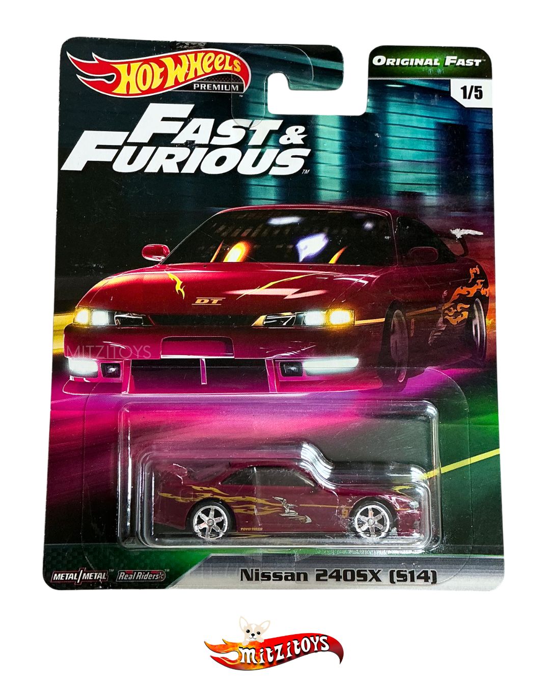 Nissan 240SX (S14) (1/5) - Fast & Furious (Detalle): Original Fast - Hot Wheels Premium