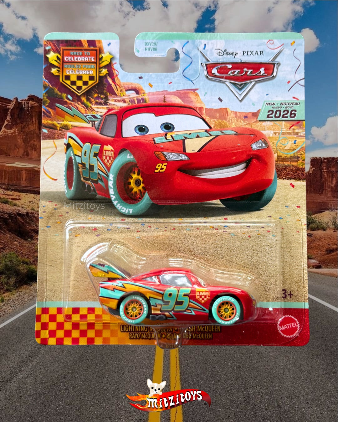 Rayo McQueen "Race to Celebrate 2026" - Disney Pixar Cars (Mattel)