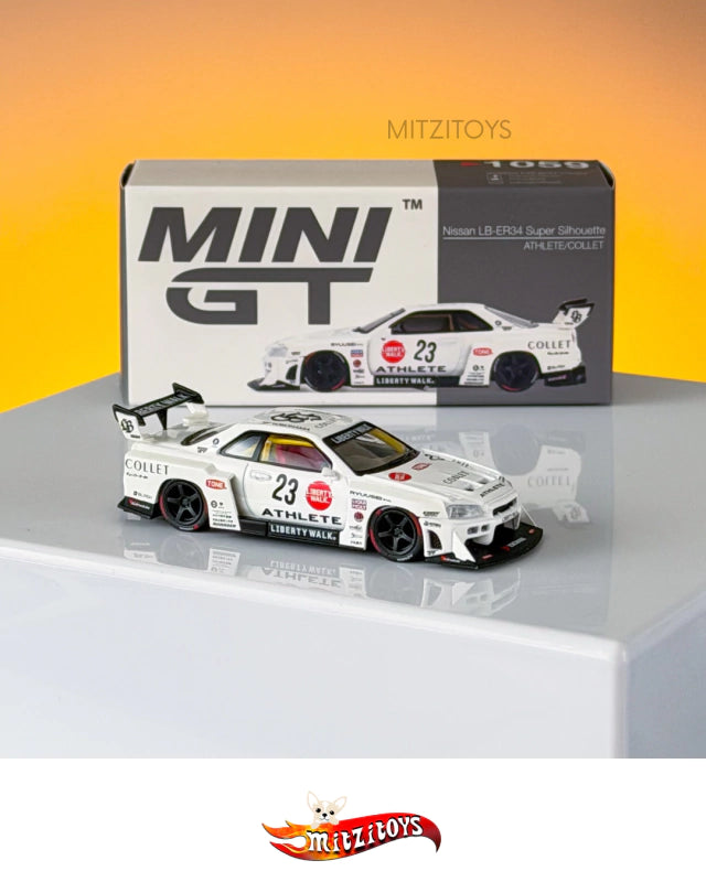 Nissan LB-ER34 Super Silhouette ATHLETE/COLLET - Mini GT (MiJo Exclusives)