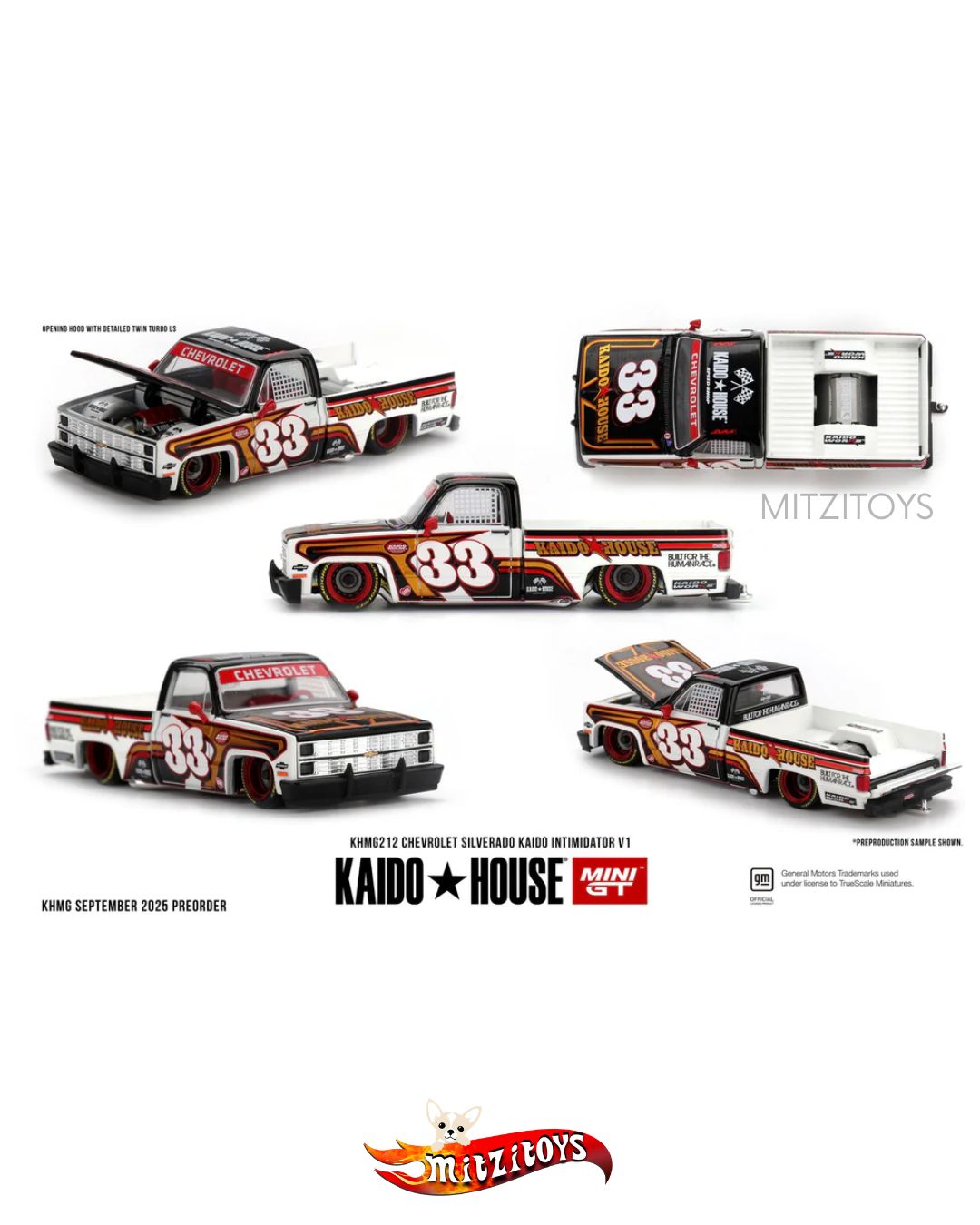 Chevy Silverado Kaido Intimidator V1 //212 - Kaido House x Mini GT 1:64