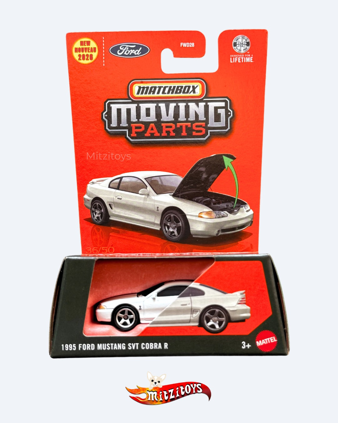1995 Ford Mustang SVT Cobra R (36/50) - Moving Parts - Matchbox