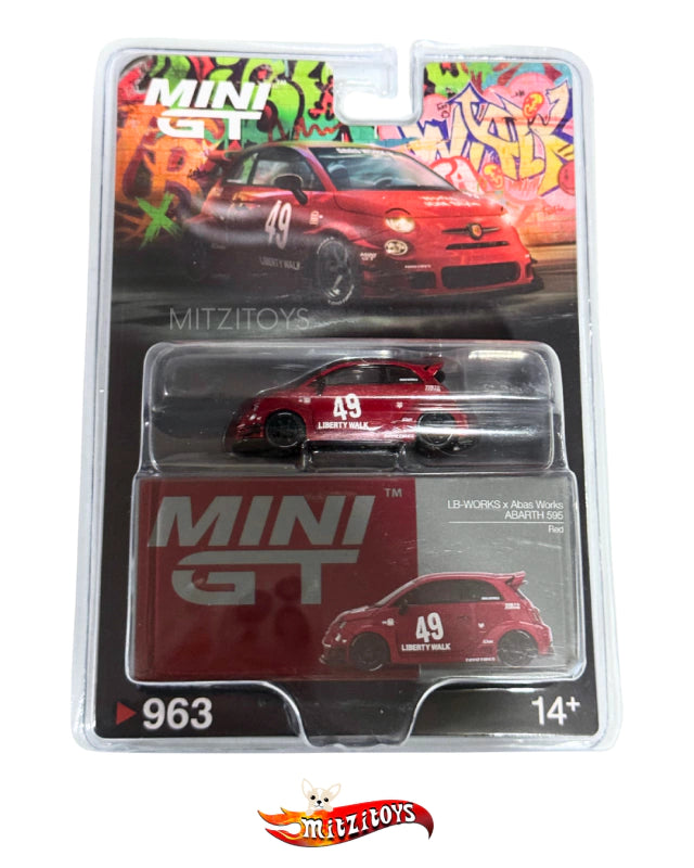 ABARTH 595 LB-WORKS x Abas Works - Mini GT (#963) - Red