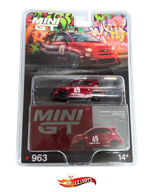 ABARTH 595 LB-WORKS x Abas Works - Mini GT (#963) - Red