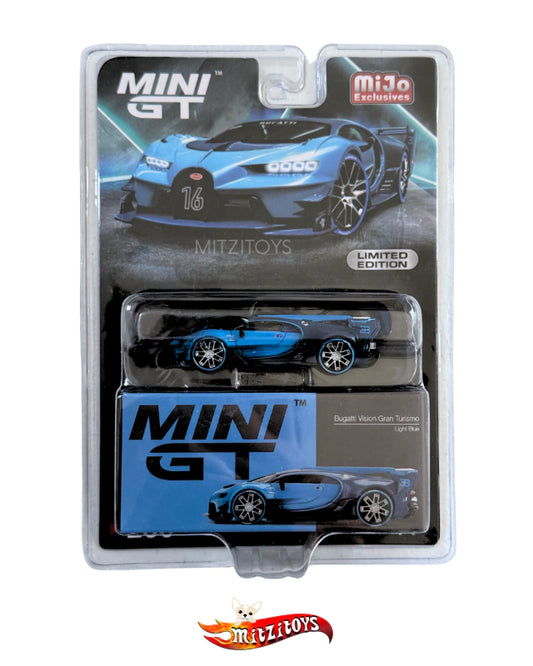 Bugatti Vision Gran Turismo (Light Blue) - Mini GT x MiJo Exclusives