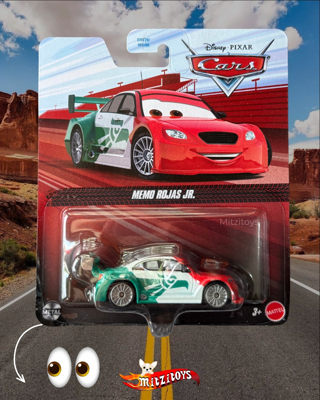 Detalle Memo Rojas Jr. - Disney Pixar Cars (Mattel)