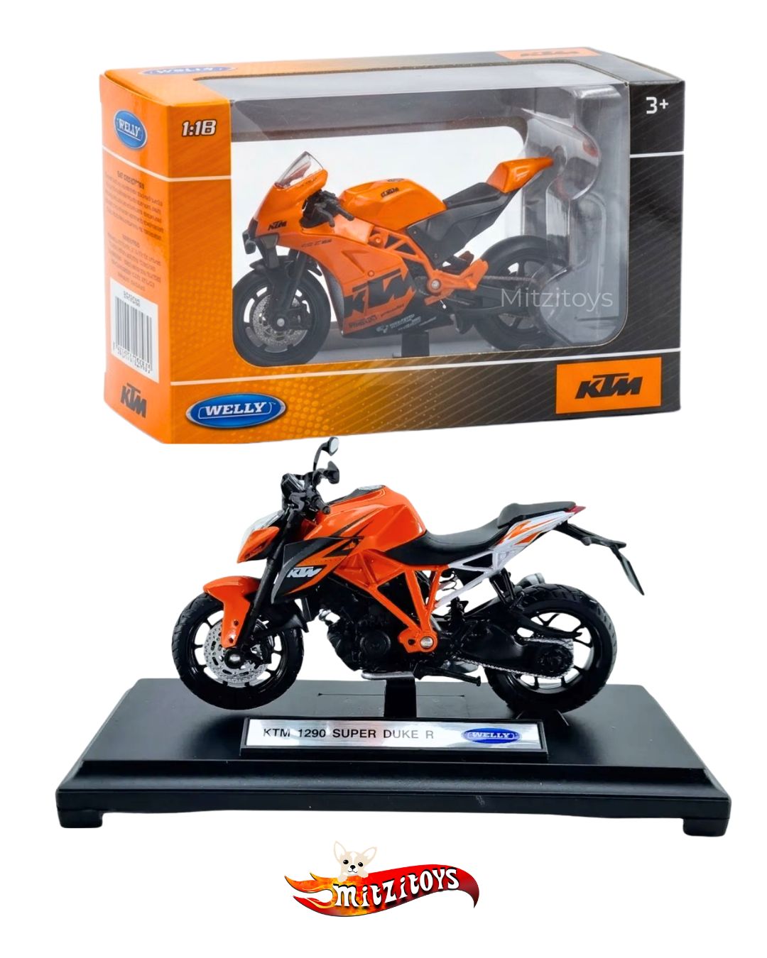 Moto KTM 1290 Super Duke R - Welly 1:18