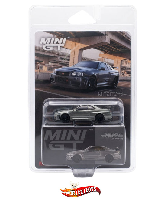 Nissan Skyline GT-R NISMO R34 CRS Version Dark Metal Gray - Mini GT 1:64