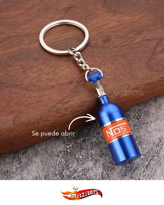 Llavero Tanque de NOS Nitrogeno Azul