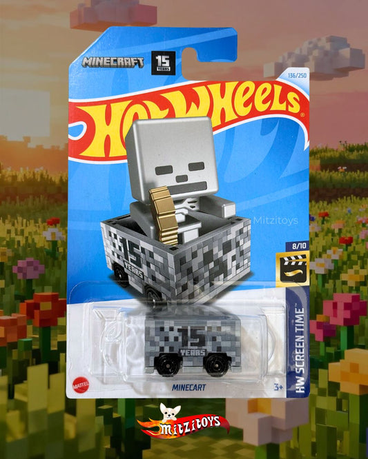 Minecart Minecraft 15th Anniversary - Hot Wheels Basic (HW Screen Time)