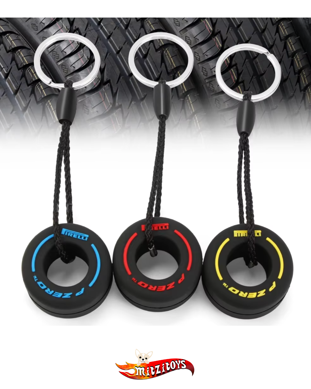 Llavero Llanta Formula 1 Pirelli P Zero  (Varios Colores)
