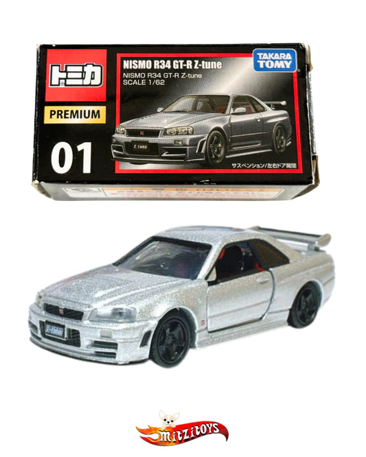 NISMO R34 GT-R Z-tune - Tomica Premium 01 (Escala 1:62)
